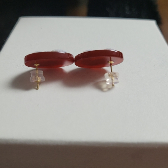 AuthenticRedAgateCameoEarrings - Picture 10 of 14